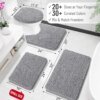 (1PC 50*80cm) Bathroom Rugs Extra Soft Absorbent Chenille Bath Rugs Rubber Backing Quick Dry Machine Washable Bath Mats - Image 2