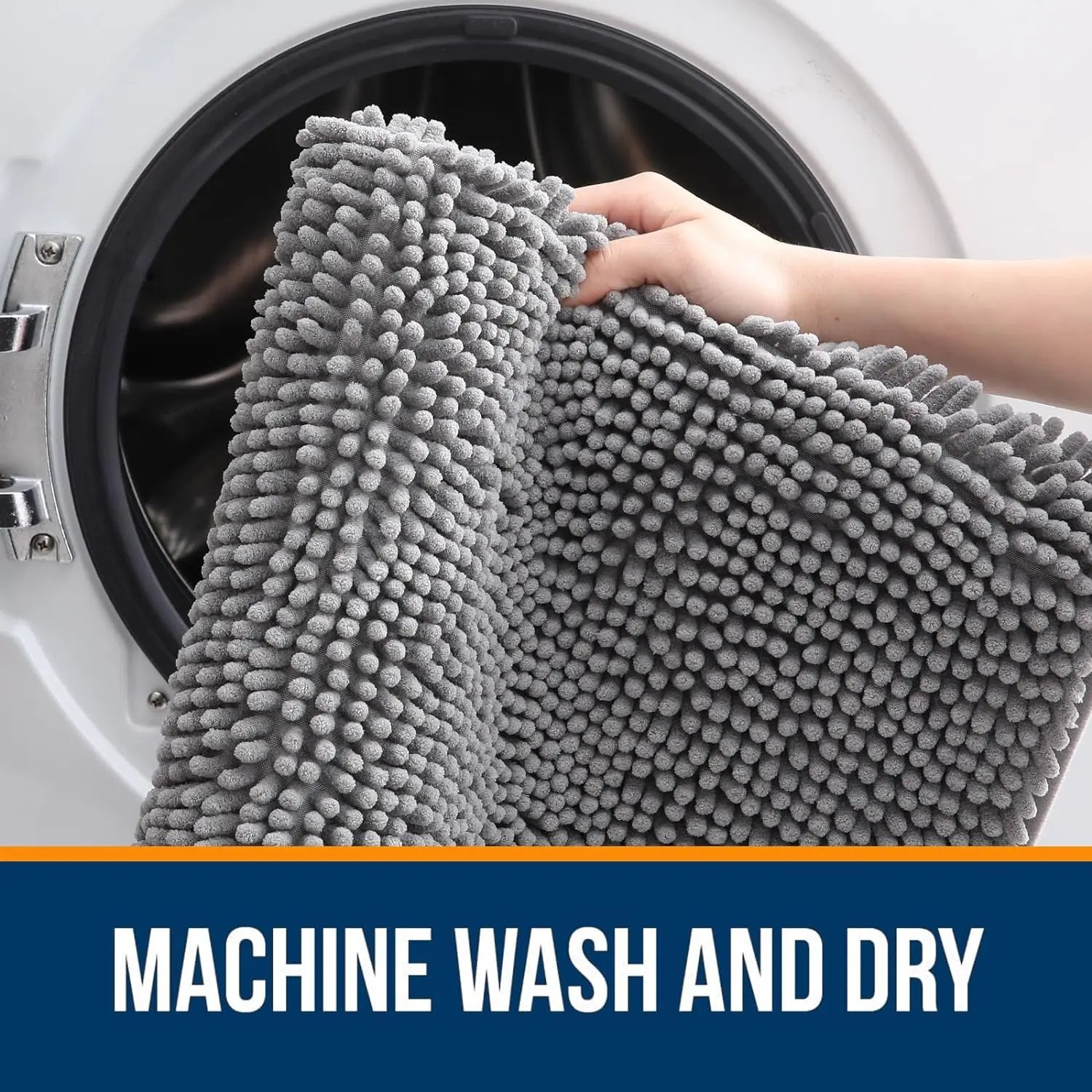 (1PC 50*80cm) Bathroom Rugs Extra Soft Absorbent Chenille Bath Rugs Rubber Backing Quick Dry Machine Washable Bath Mats